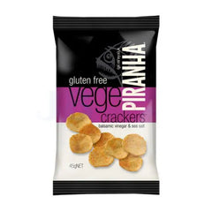 45G Piranha Vege Crackers Balsamic Vinegar & Sea Salt (x24)
