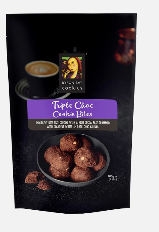 100g - Byron- Bay - Cookie- Bite- Triple- Choc- Fudge (x6)