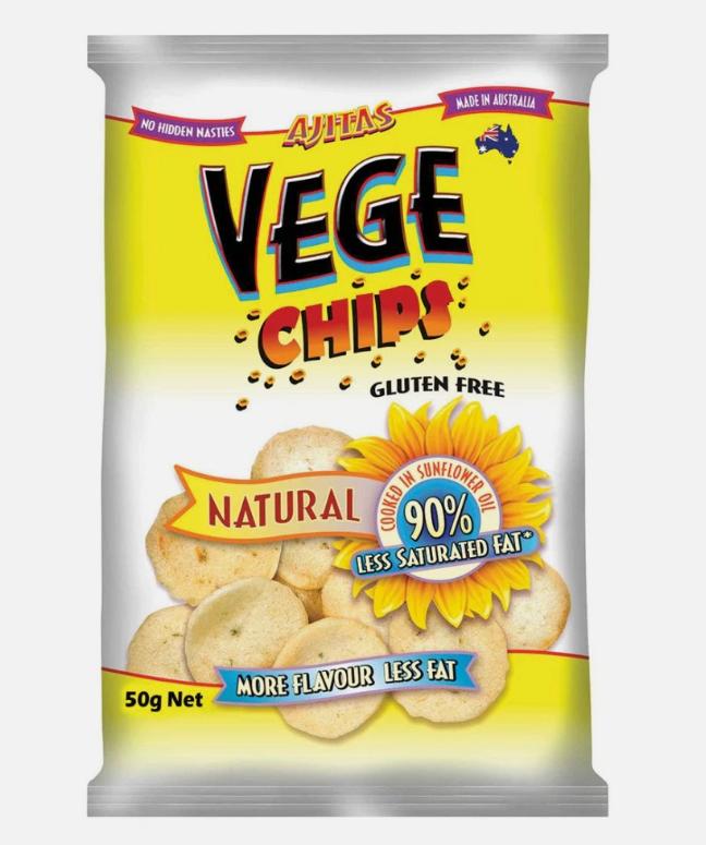 50G Ajitas Vege Chips Natural(x12)