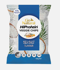 100G Go Natural HI Protein Veggie Chips Sea Salt (x5)