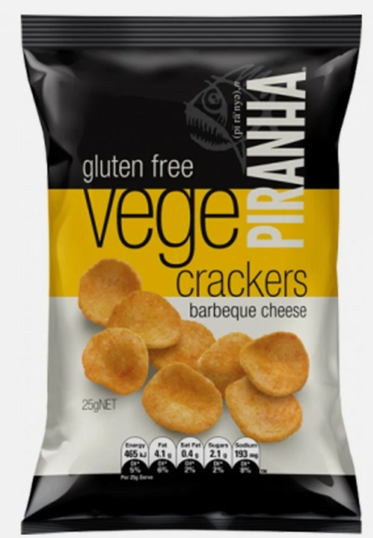 25G Piranha Vege Cracker BBQ and Cheese (x40)