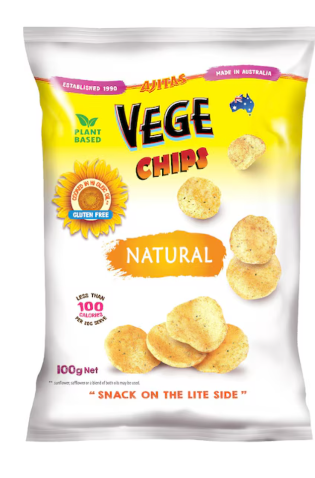 100G Ajitas Vege Chip Natural (x6)
