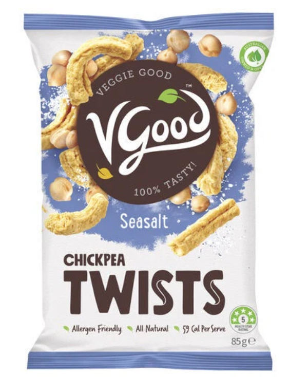 85G VGood ChickPea Twists Sea Salt (x7)