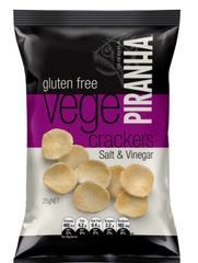 25G Piranha Vege Crackers Salt and Vinegar (x40)